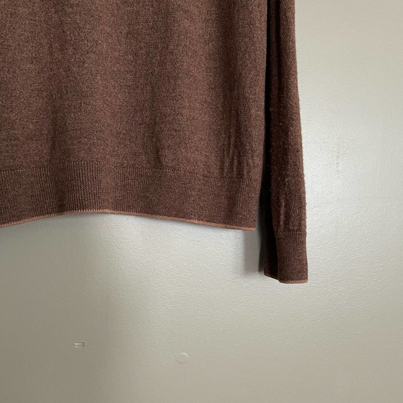 Raffi The Palmer Pullover Wool Sweater Sz XXL Long Sleeve Quarter Zip Mock Neck - Picture 13 of 16